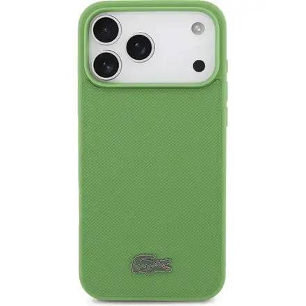 Lacoste Iconic Petit Pique MagSafe kryt + peňaženka iPhone 17 Pro Max zelený