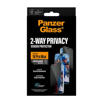 PanzerGlass ochranné sklo UWF 2-Way Privacy pre iPhone 18 Pro Max - Black Frame