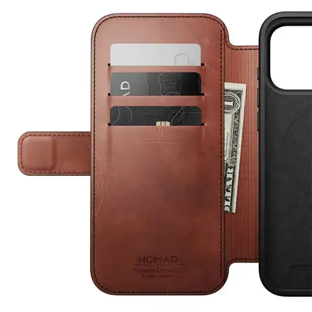 Nomad puzdro Modern Leather Folio Magsafe Horween pre iPhone 17 Pro Max - Olde Dublin