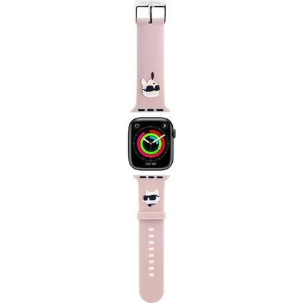 Karl Lagerfeld Karl and Choupette Head NFT Remienok pre Apple Watch 38/40/41 ružový