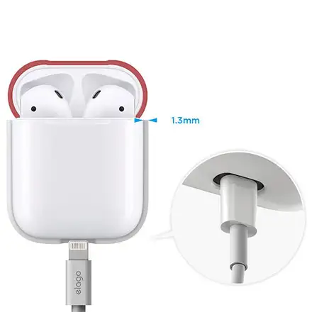 Elago Airpods Silicone Duo Case - NightGlow Blue/Pastel Blue, Pink
