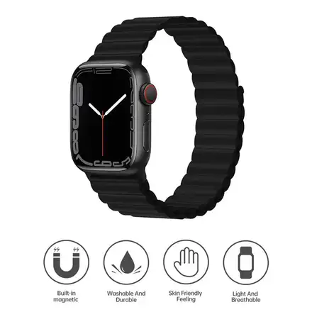 Devia remienok Deluxe Series Sport3 Silicone Magnet Band 40/41/42mm - Black