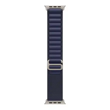 Apple Watch 49mm Navy Alpine Loop - Small - Natural Titanium Finish