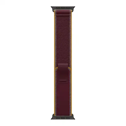 Apple Watch 49mm Burgundy Trail Loop - S/M - Black Titanium Finish