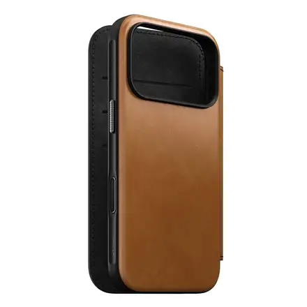 Nomad puzdro Modern Leather Folio Magsafe pre iPhone 17 Pro - English Tan
