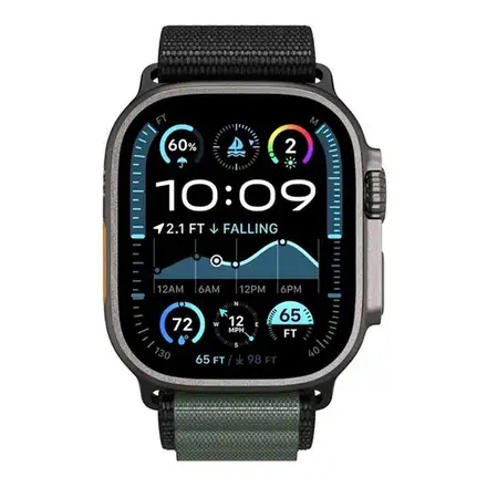 Spigen remienok Fabric Band pre Apple Watch 44-49mm - Black Green