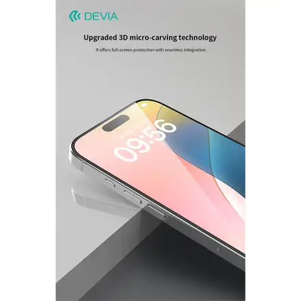 Devia ochranné sklo Star Series pre iPhone 16 Pro Max - Black Frame