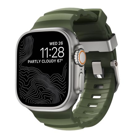 Nomad remienok Rocky Point Band pre Apple Watch 46/49mm - Forest/Natural