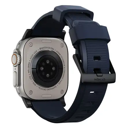 Nomad remienok Rugged Strap pre Apple Watch 44/45/49mm - Atlantic Blue/Black Hardware