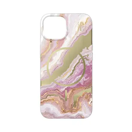 iDeal Fashion Mirror Case MagSafe iPhone 13/14/15/16e/17e Agate Halo