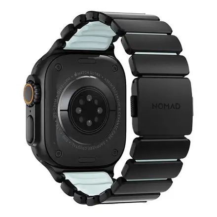Nomad remienok Stratos pre Apple Watch 44-49mm - Ice Blue Glow/Black Hardware