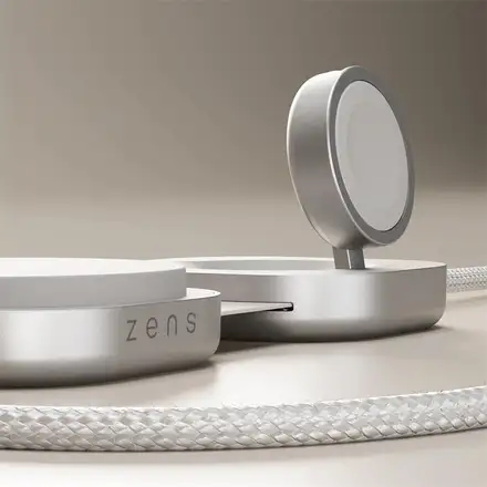 ZENS Pro 3 USB C - C cable 1,5 m 240W Qi2 charger+ Watch White