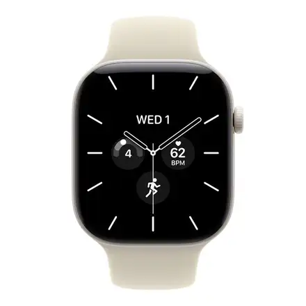 Apple Watch Series 12 GPS + Cellular 46mm Pearl White Ceramic Case with Sand Sport Band - S/M