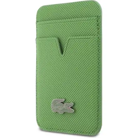 Lacoste Iconic Petit Pique MagSafe kryt + peňaženka iPhone 17 Pro zelený