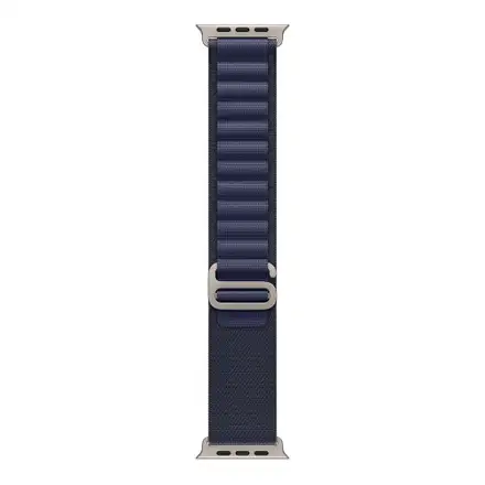 Apple Watch 49mm Navy Alpine Loop - Small - Natural Titanium Finish