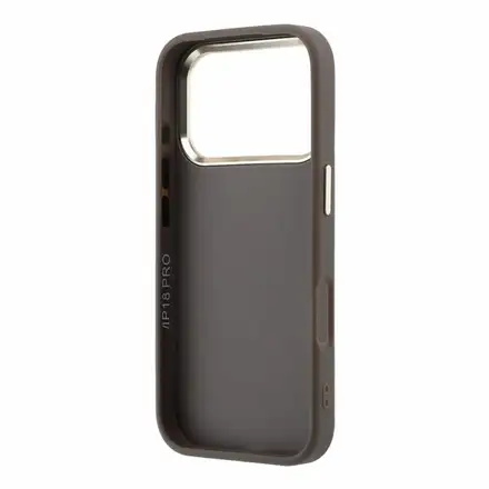 Guess PU 4G Resin Metal Logo kryt iPhone 18 Pro Max hnedý