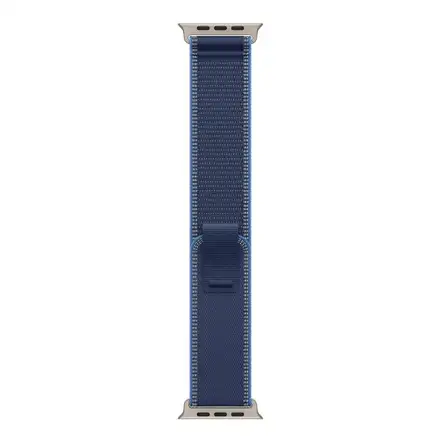 Apple Watch 49mm Blue/Bright Blue Trail Loop - M/L - Natural Titanium Finish