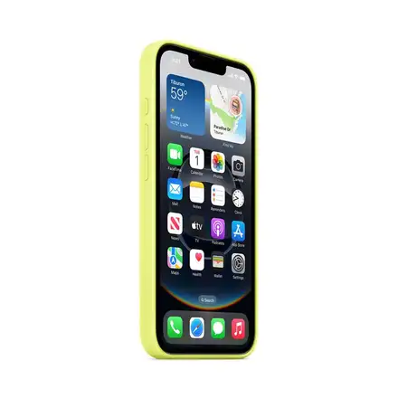 iPhone 16e Silicone Case – Neónová žltá