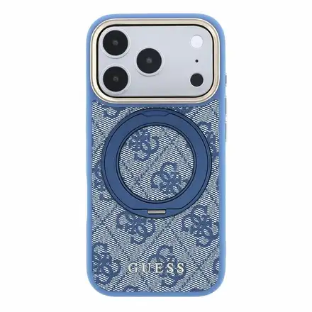 Guess PU 4G Ring Stand MagSafe kryt iPhone 18 Pro Max ružový