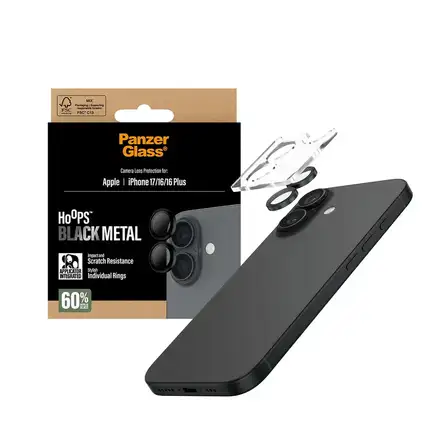 PanzerGlass ochranné sklo Hoops pre iPhone 17/16/16 Plus - Black