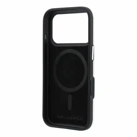 Karl Lagerfeld PU Semi Wrap Smooth Sketch Bodies Magsafe kryt iPhone 18 Pro Max bežový