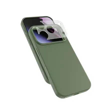 Epico Silicone Pro Mag+ Case iPhone 17 Pro Max/18 Pro Max Qi2 & MagSafe Compatible - khaki (camera island protector)