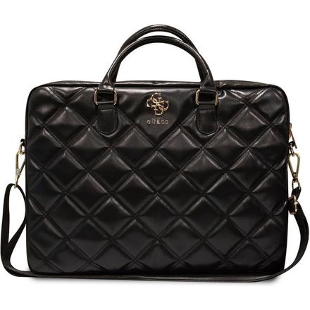 Guess PU Quilted 4G Metal Logo Taška na MacBook 15/16" čierna