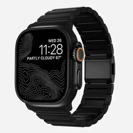 Nomad remienok pre Apple Watch 44-49 mm - Titanium Band/Black Hardware