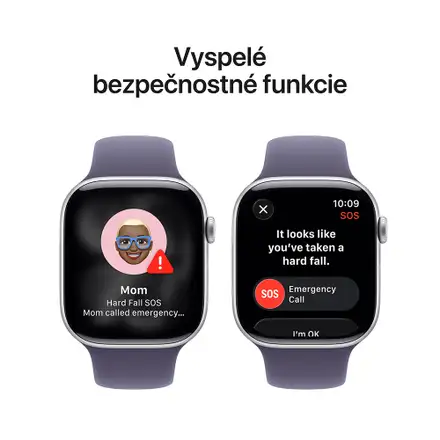 Apple Watch Series 11 GPS 42mm Strieborný hliník s hmlisto fialovým športovým remienkom - M/L
