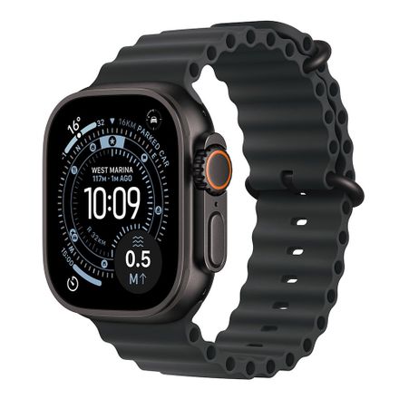 Apple Watch Ultra 3 GPS + Cellular 49mm Čierny titán s čierným oceánskym remienkom