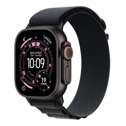 Apple Watch Ultra 3 GPS + Cellular 49mm Čierny titán s čiernym alpským ťahom - L
