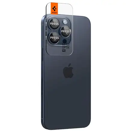 Spigen Optik Pro Lens Protector pre iPhone 15 Pro/15 Pro Max - Blue Titanium