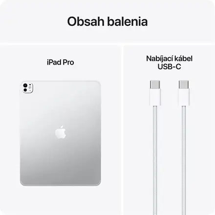 iPad Pro 13" Wi-Fi + Cellular 2TB štandardné sklo - Strieborný (2025)