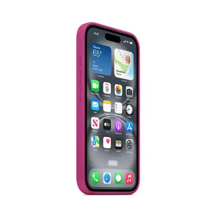 iPhone 16 Silicone Case with MagSafe - Fuchsia