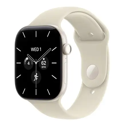 Apple Watch Series 12 GPS + Cellular 46mm Pearl White Ceramic Case with Sand Sport Band - M/L