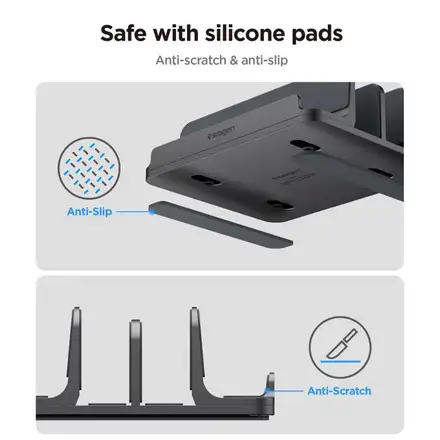 Spigen stojan Vertical Laptop Stand - Space Gray