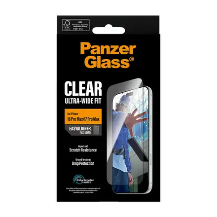 PanzerGlass ochranné sklo UWF pre iPhone 18 Pro Max - Black Frame