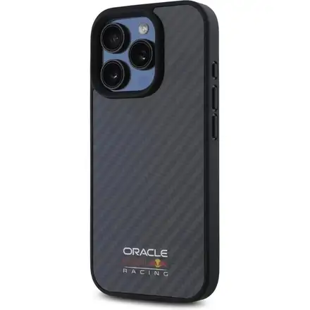 Red Bull Carbon Shiny MagSafe Zadný Kryt pre iPhone 16 Pro Max čierny