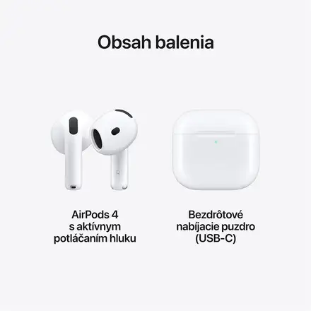 Apple AirPods (4. generácie) s aktívnym potlačením hluku *Renovovaný*