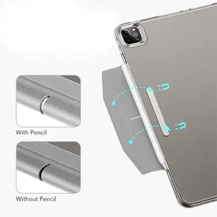 ESR puzdro Ascend Trifold Case pre iPad Pro 12.9" 2021/2022 - Silver Gray