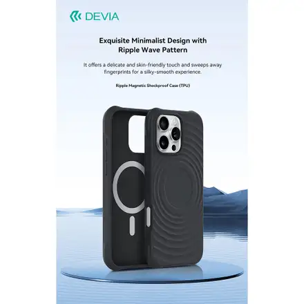 Devia kryt Ripple Magnetic Shockproof TPU Case pre iPhone 16 - Blue