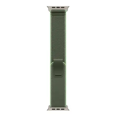 Apple Watch 49mm Green/Neon Trail Loop - S/M - Natural Titanium Finish