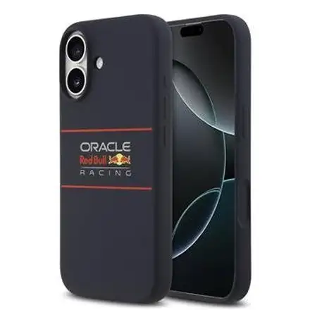 Red Bull Silicone Horizontal Logo MagSafe Zadný Kryt pre iPhone 17 modrý
