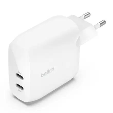 Belkin 60W Dual USB-C PD Wall Charger - White