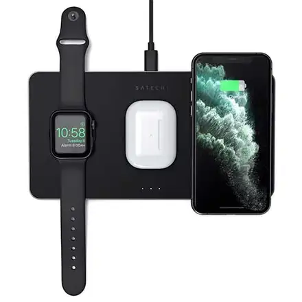 Satechi Trio Wireless Charging Pad - Space Gray
