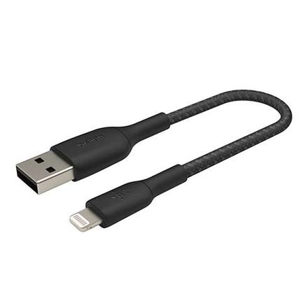 Belkin kábel Boost Charge Braided USB-A to Lightning 15cm - Black