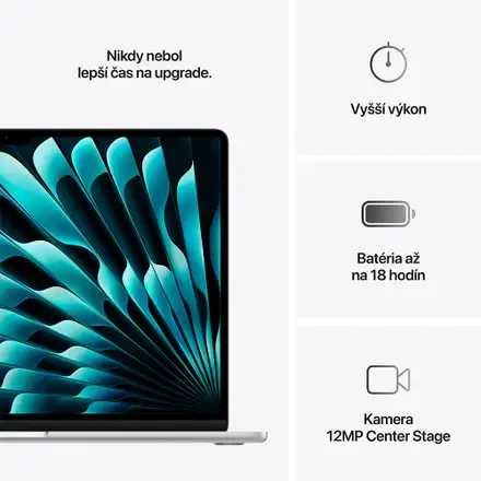 MacBook Air 15" Apple M4 10C CPU 10C GPU 16GB 256GB Strieborný SK