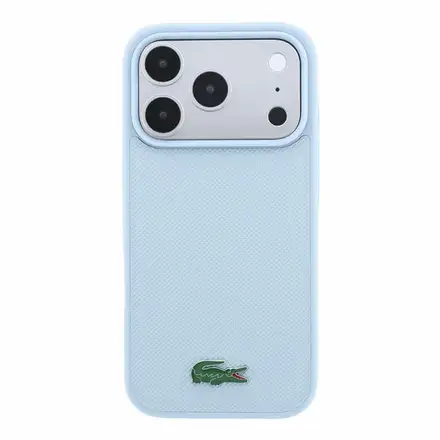 Lacoste PVC Iconic Petit Pique Metal Logo MagSafe kryt iPhone 18 Pro modrý