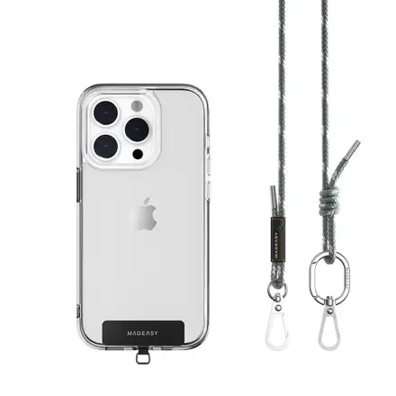 SwitchEasy šnúrka Strap+Strap Card 6mm Phone Lanyard - Milshake Blue
