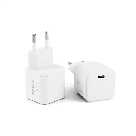 Epico UltraBoost Micro AVS GaN 100W dynamický sieťový adaptér EA100b - biela